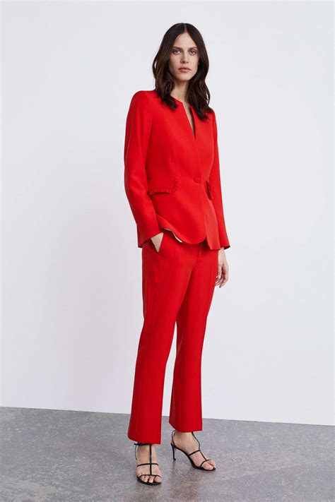 Pantalones Rojos De Zara Rebajas De Invierno Las