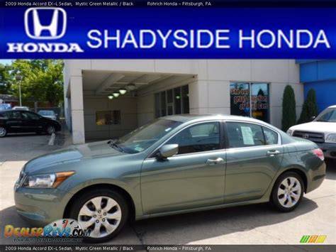 2009 Honda Accord Ex L Sedan Mystic Green Metallic Black Photo 1