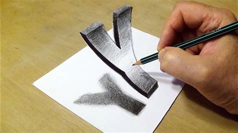 Drawing 3d Letter Y Floating Y Illusion By Vamos Youtube