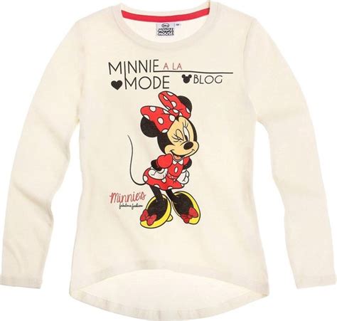 Disney Minnie T Shirt Met Lange Mouw Wit Maat 104 Bol