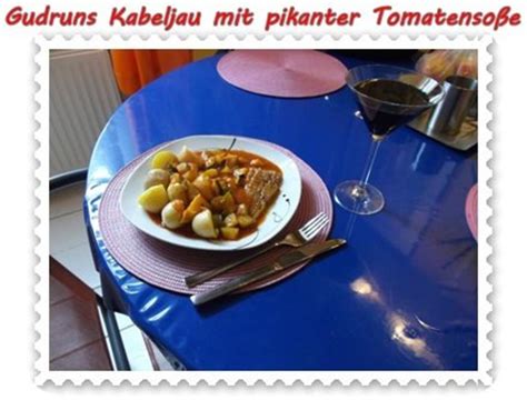 Fisch Kabeljau Mit Pikanter Tomatenso E Rezept Kochbar De