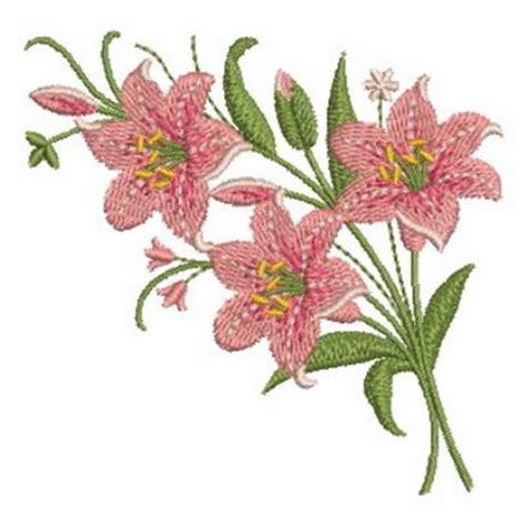 Elegant Lilies Machine Embroidery Design Embroidery Library At