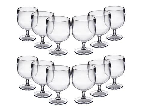 Polycarbonate Wine Glasses Stacking Wine Glass Set 6 Glasses