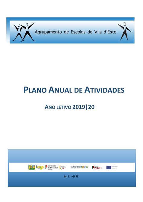 Pdf Plano Anual De Atividades Aeviladeste Pt Agrupamento De