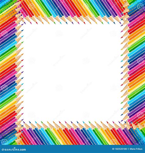 Color Pencils Frame Vector Image