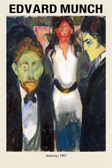 Jealousy 1907 Painting By Edvard Munch Fine Art America