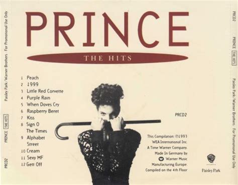 Prince The Hits Sampler Uk Promo Cd Album Cdlp 21467