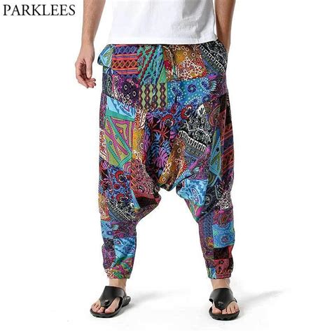 Pantalones Harem Con Estampado Africano Para Hombre Pantalones