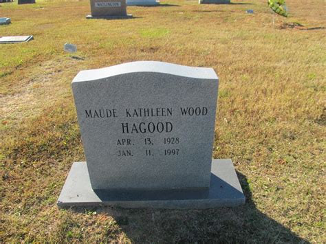 Maude Kathleen Wood Hagood 1928 1997 Find A Grave Memorial