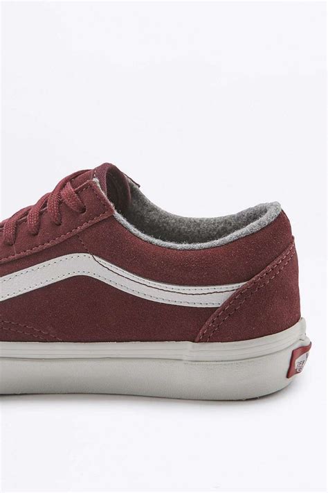 Vans Old Skool Maroon Suede Trainers - Urban Outfitters | Suede ...