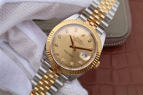 Rolex Datejust 126333 41mm Damski zegarek z diamentową złotą tarczą