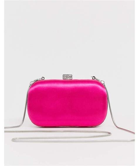 True Decadence True Decadence Fuschia Satin Clutch Bag