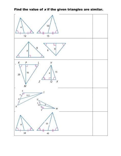 Using Proportions With Special Segments Of Similar Triangles