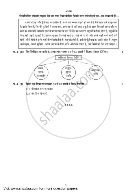 Hindi Composite 2018 2019 SSC English Medium Class 10th Board Exam