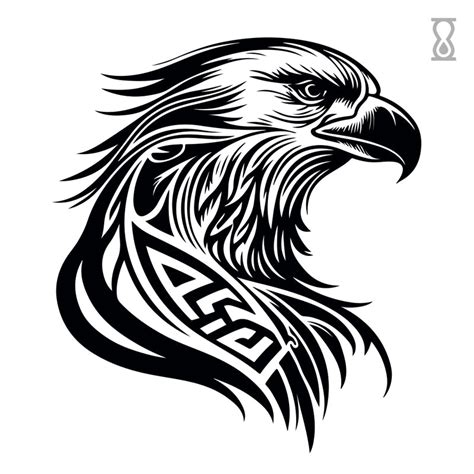 Tribal Eagle Semi-Permanent Tattoo