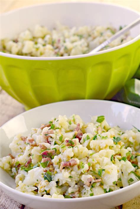 Cauliflower And Bacon Salad With Mustard Herb Vinaigrette Bobbis