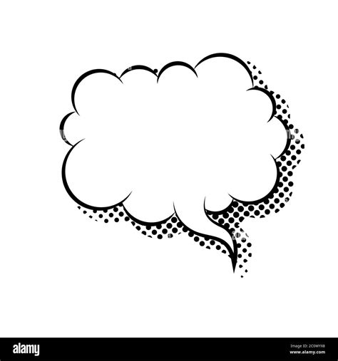 Empty Cloud Speech Bubble Flat Icon Vector Isolated Stock Vector Image