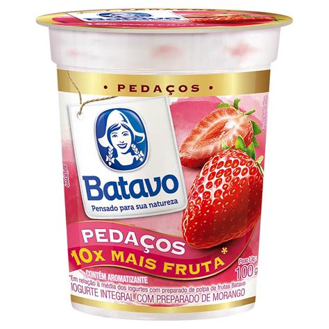 Iogurte Integral Morango Batavo Peda Os Copo G P O De A Car