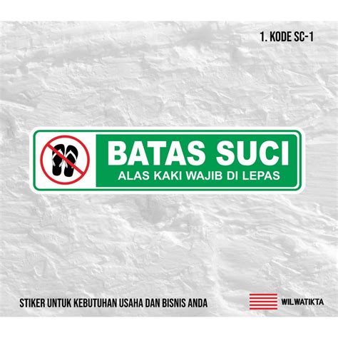 jual stiker sign batas suci shopee indonesia
