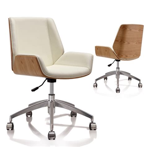 KRUZO Studio Walnut And Black Modern Office Chair Lazada PH