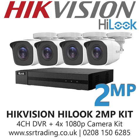 Hikvision Hilook 2mp Cctv Kit 4 Channel Dvr 4x 40m Ir Bullet Cameras