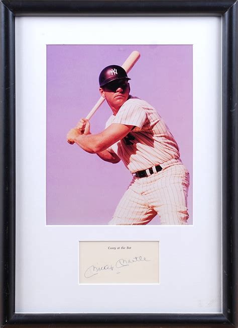 Impressive Mickey Mantle Signed Framed Display