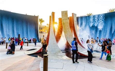 A View Of Waterfall Attraction At The Expo 2020 Dubai Uae Editorial