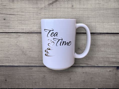 Tea Time Mug, Personalized Tea Mug, Custom Tea Mug, Tea Lover Gift ...