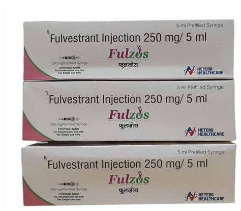 Fulzos 250mg 5ml Fulvestrant Injection At Rs 3500 Vial Fulvestrant