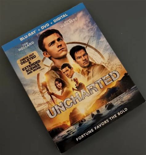 Uncharted Blu Ray Dvd Digital Slipcover New Mark Wahlberg Tom