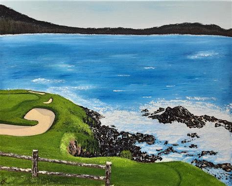 7th Hole Pebble Beach Painting By Linda Collins