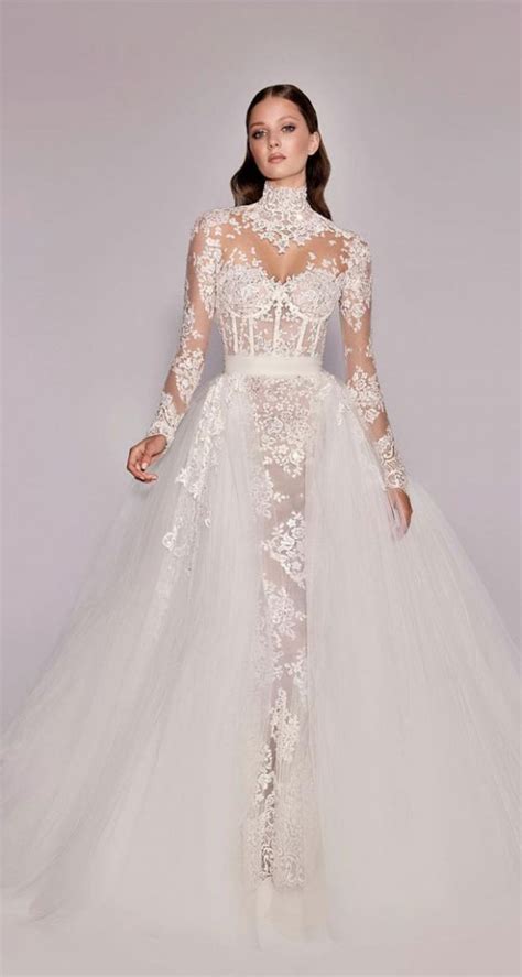 Timeless Wedding Dresses To Lookout High Neck All Over Lace Long Sleeves