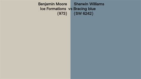 Benjamin Moore Ice Formations 973 Vs Sherwin Williams Bracing Blue