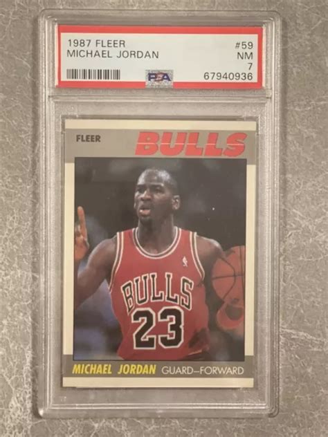 1987 88 FLEER MICHAEL Jordan 59 PSA 7 NM Chicago Bulls EUR 305 54