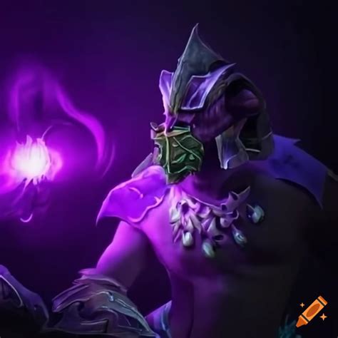 Dazzle A Purple Hero With Glowing Staff In Dota 2