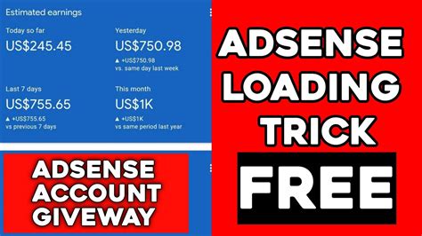 NEW Adsense Loading Method 50 Per Day Free Adsense Loading Trick