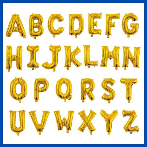 Jual Balon Foil Huruf Gold 16 Inch 40cm Abjad Alphabet A Z Balon Foil