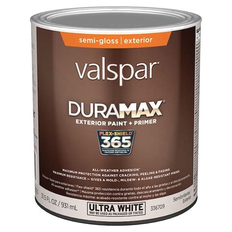 Valspar Duramax Semi Gloss Base 1 Tintable Latex Exterior Paint Primer 1 Quart At