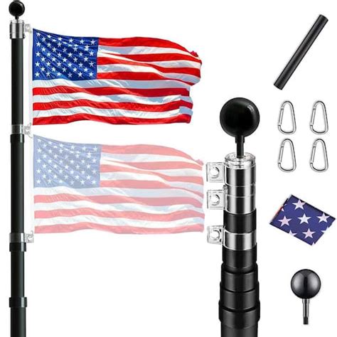 Cisvio Ft Aluminum Telescopic Flag Pole Kit Flagpole X Us Flag