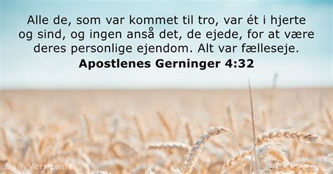 24 November 2023 Dagens Bibelvers Apostlenes Gerninger 4 32