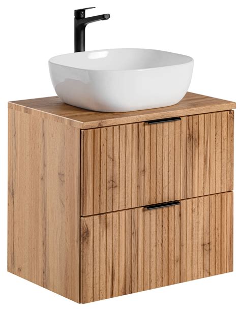 Szafka 60 cm ADEL OAK z umywalką SMILE Comad Meblecom pl