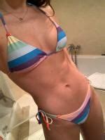 Off Halter Rainbow String Bikini Set In Multicolor Zaful