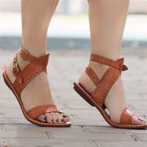 Women Sandals Flat Gladiator Leather Sandals Summer Shoes Woman