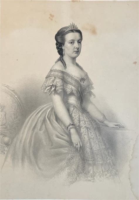 Portrait Of Belgium Queen Marie Henriette Maria Hendrika