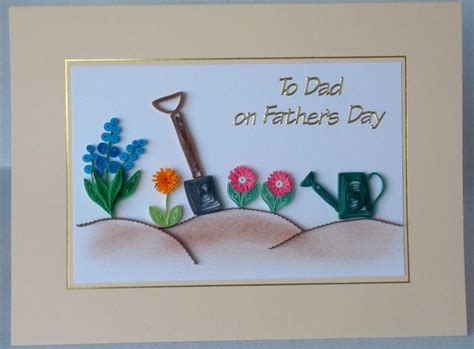 Handmade Greeting Card Design For Fathers Day Quilling Frame Paper