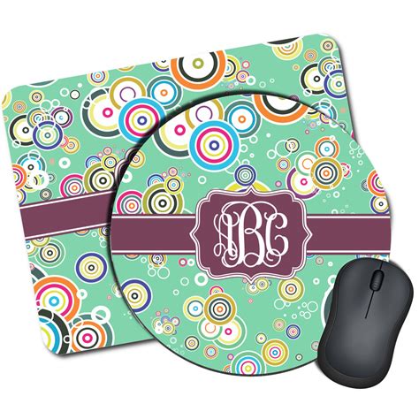 Custom Colored Circles Mouse Pad Personalized Youcustomizeit