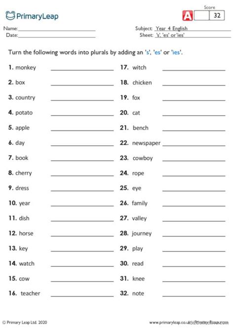 109 Plural Nouns Irregular Plurals English Esl Worksheets P