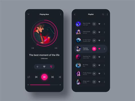 Music Player UpLabs Graphic Design Tips Ui Ux Design Menu Design