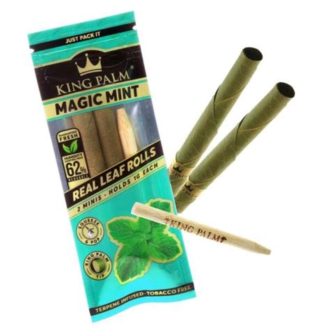 King Palm Magic Mint Real Leaf Rolls 2 Per Pack Smokers Store