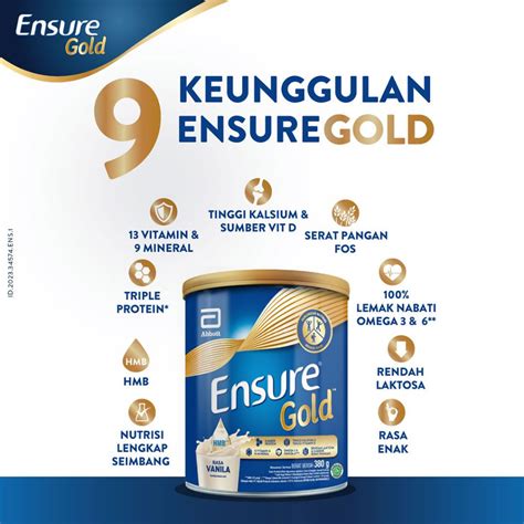 Jual ENSURE GOLD VANILA COKLAT 380GR Shopee Indonesia